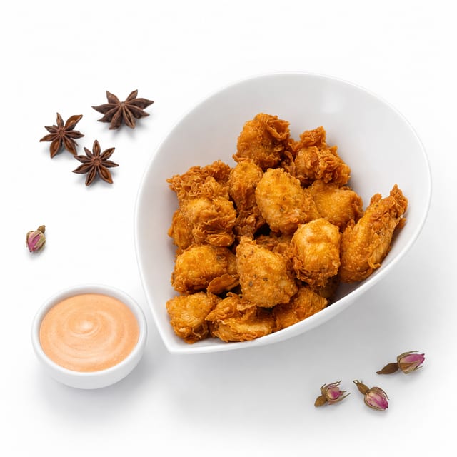 Loaded Korean Popcorn Chicken.